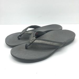Vionic Tide II FlipFlops Sandals Gray/Bronze Sz 11